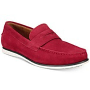 ALFANI Sawyer Red SUEDE penny loafers